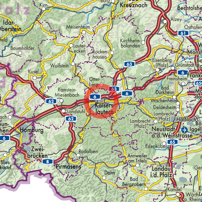 Landkarte Kaiserslautern