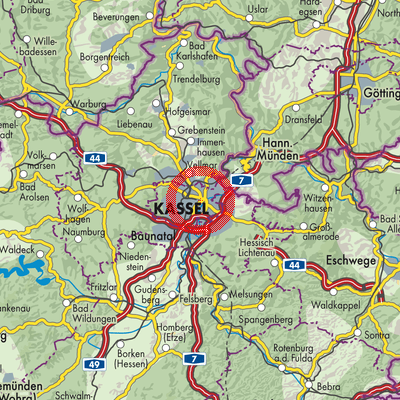 Landkarte Kassel