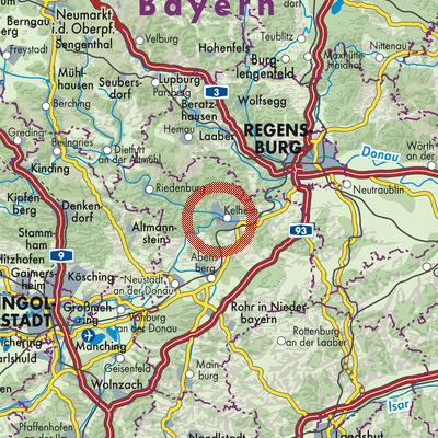 Landkarte Kelheim