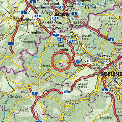 Landkarte Kempenich