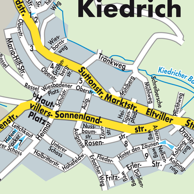 Stadtplan Kiedrich