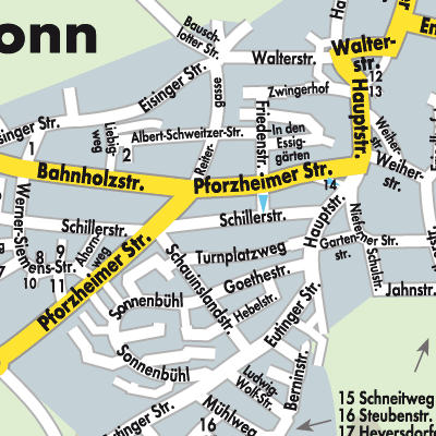Stadtplan Kieselbronn
