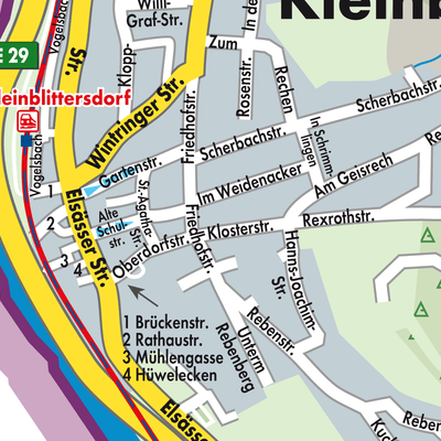 Stadtplan Kleinblittersdorf
