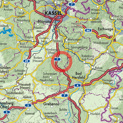 Landkarte Knüllwald