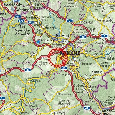 Landkarte Kobern-Gondorf