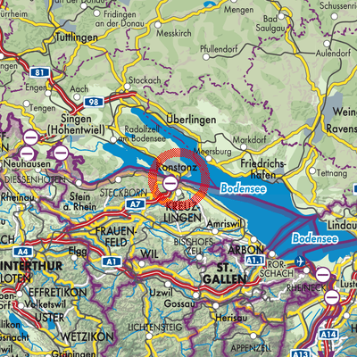 Landkarte Konstanz