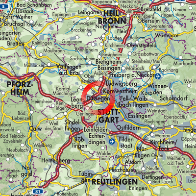Landkarte Korntal-Münchingen