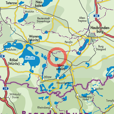 Landkarte Kratzeburg