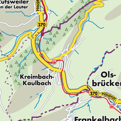 Übersichtsplan Kreimbach-Kaulbach