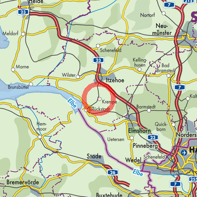 Landkarte Krempe