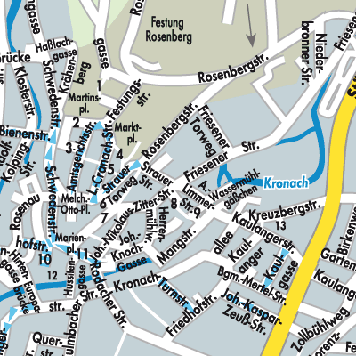 Stadtplan Kronach