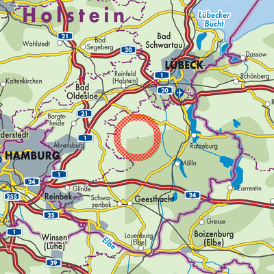 Landkarte Lüchow