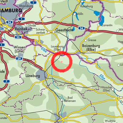 Landkarte Lüdersburg