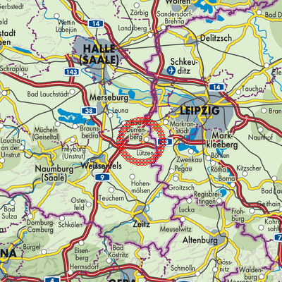 Landkarte Lützen