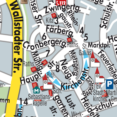 Stadtplan Ladenburg