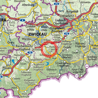 Landkarte Langenweißbach