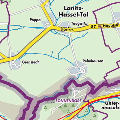 Übersichtsplan Lanitz-Hassel-Tal