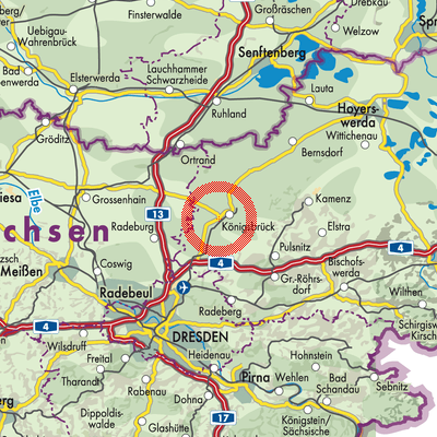 Landkarte Laußnitz