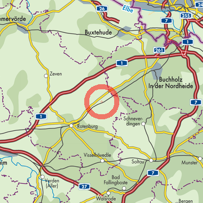 Landkarte Lauenbrück