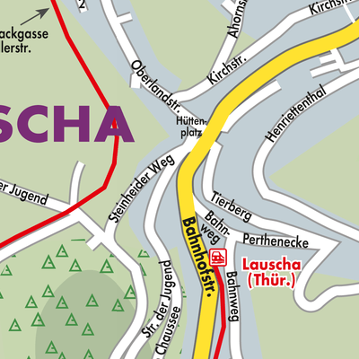 Stadtplan Lauscha