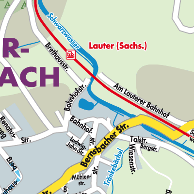 Stadtplan Lauter-Bernsbach