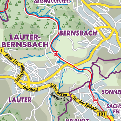 Übersichtsplan Lauter-Bernsbach
