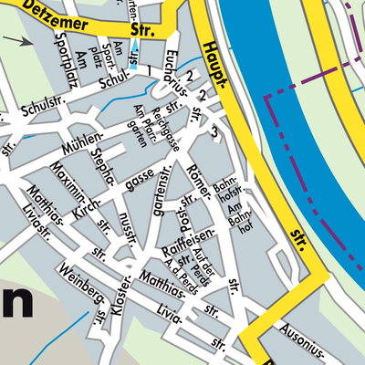 Stadtplan Leiwen