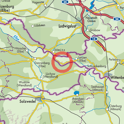 Landkarte Lenzerwische