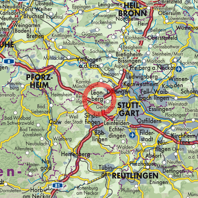 Landkarte Leonberg