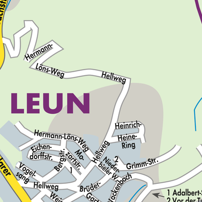 Stadtplan Leun