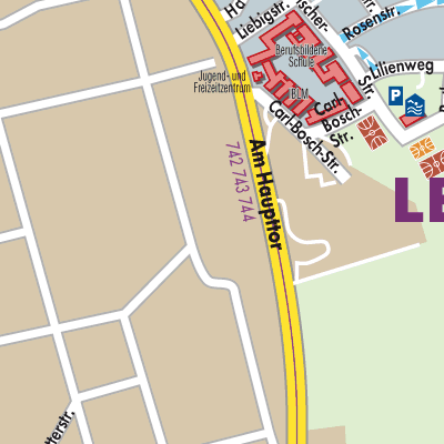 Stadtplan Leuna