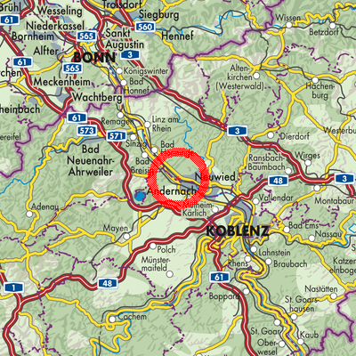 Landkarte Leutesdorf