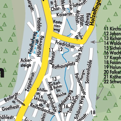 Stadtplan Lichtenstein