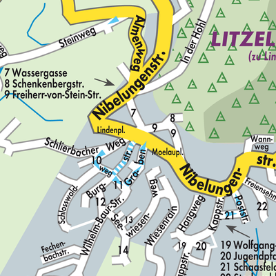 Stadtplan Lindenfels