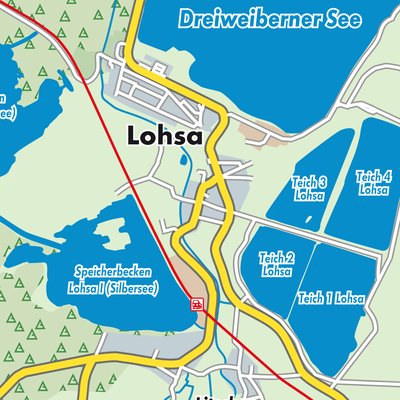 Übersichtsplan Lohsa - Łaz