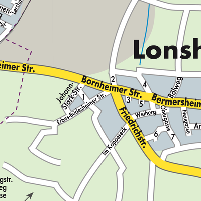 Stadtplan Lonsheim