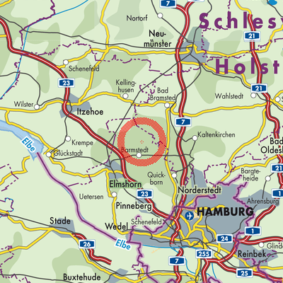 Landkarte Lutzhorn