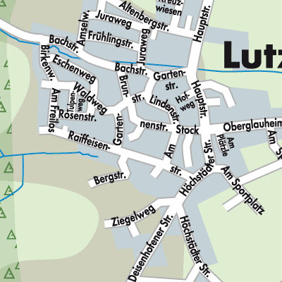 Stadtplan Lutzingen