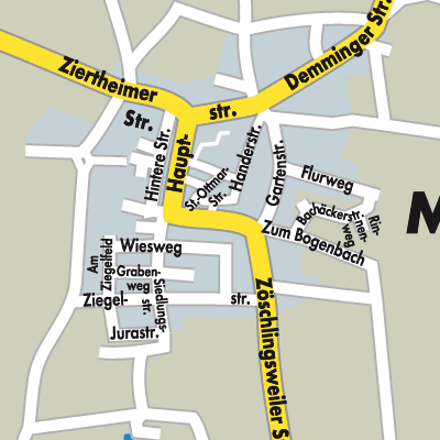 Stadtplan Mödingen