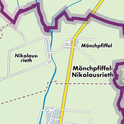 Übersichtsplan Mönchpfiffel-Nikolausrieth