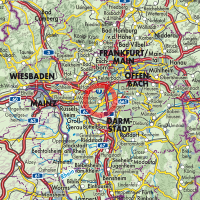 Landkarte Mörfelden-Walldorf