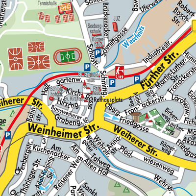 Stadtplan Mörlenbach