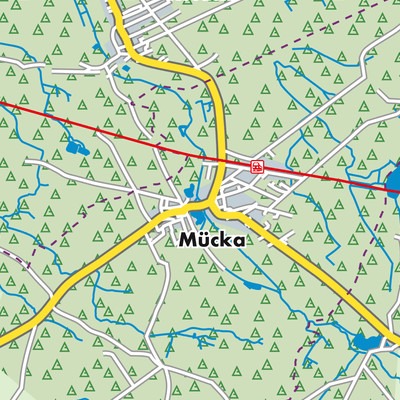 Übersichtsplan Mücka - Mikow