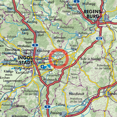Landkarte Münchsmünster
