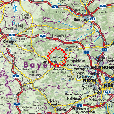 Landkarte Münchsteinach