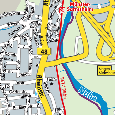 Stadtplan Münster-Sarmsheim