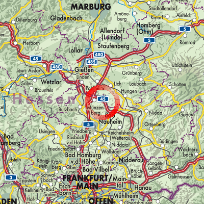 Landkarte Münzenberg