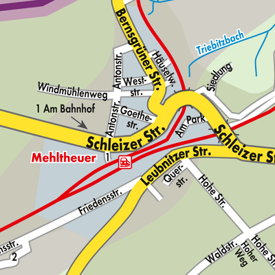 Stadtplan Mehltheuer