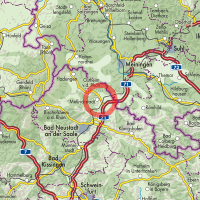 Landkarte Mellrichstadt