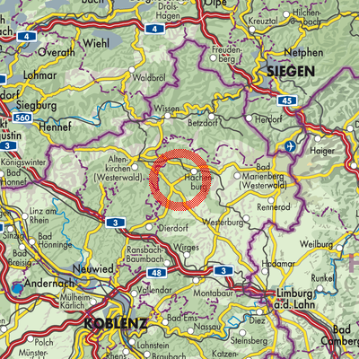 Landkarte Merkelbach